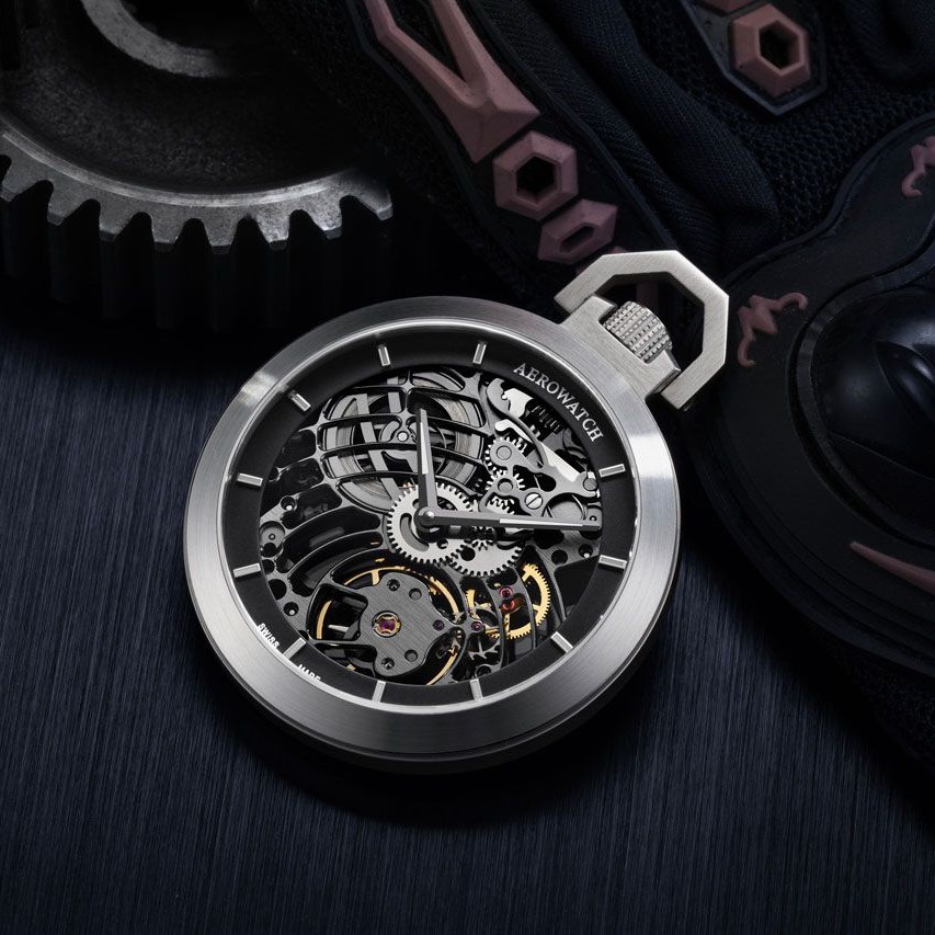 Montre Aerowatch Lépine Squelette à mécanisme apparent