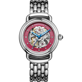 Montre Aerowatch Lady Automatic, cadran rouge transparent