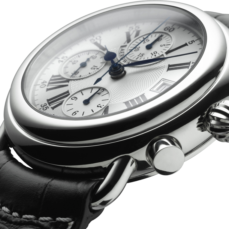 Montre Aerowatch Chrono Auto, cadran détaillé argenté