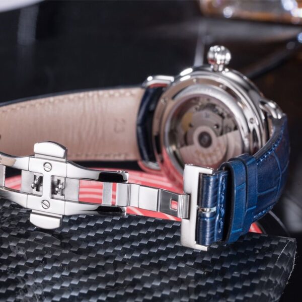 Montre Aerowatch Phases de lune, bracelet bleu