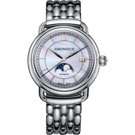 Montre Aerowatch Phases de lune, cadran nacré