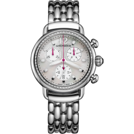 Montre Aerowatch Chrono Lady framboise élégante