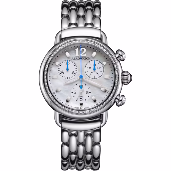 aerowatch-1942-chronolady-diamonds-acier-bleu-a81105aa01diam