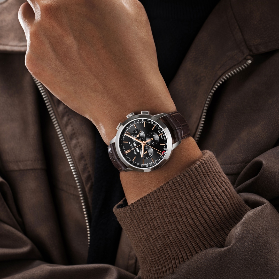 Montre Aerowatch Chrono Quartz au poignet