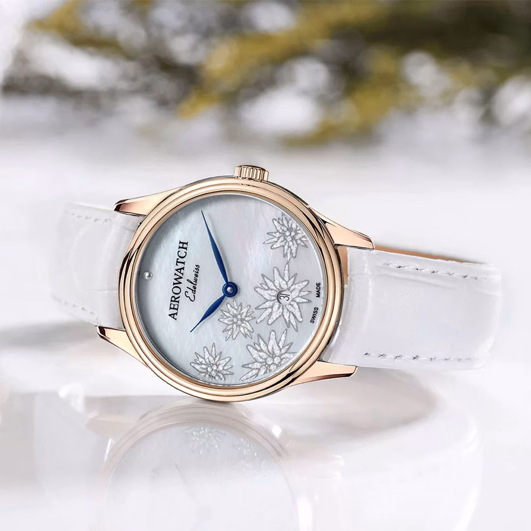 Aerowatch Les Grandes Classiques Edelweiss Lady Quartz 31mm – Bild 2