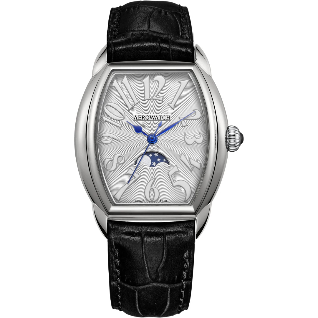 Aerowatch Streamline Lady Moon Phase Quartz Stahl