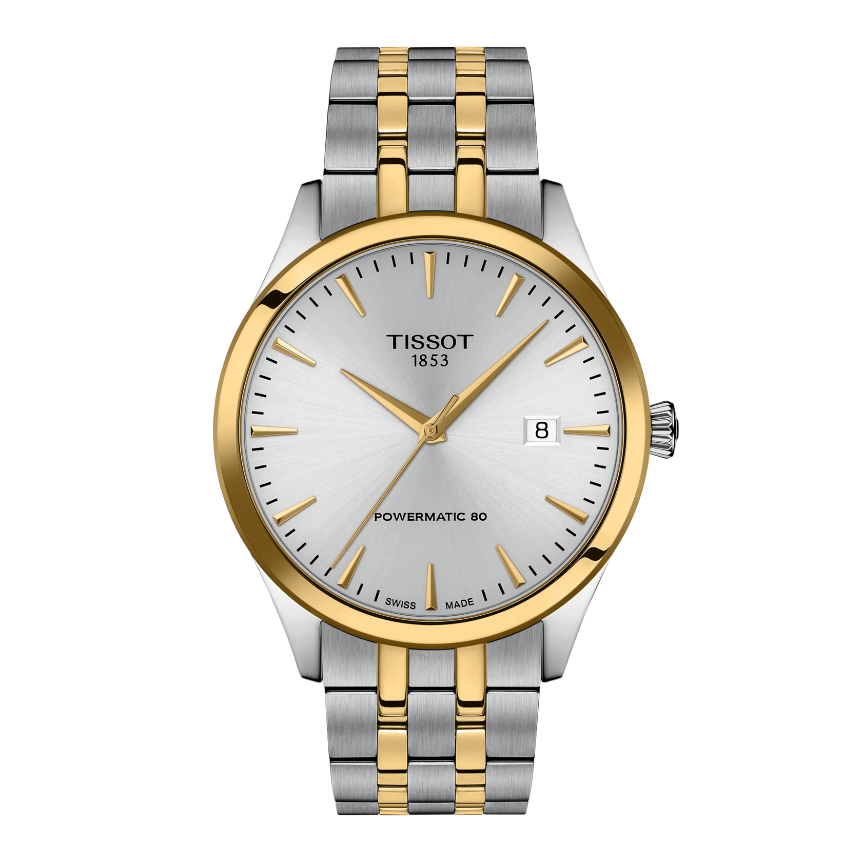 Uhr Tissot Classic Dream 40mm, zweifarbiges Armband.