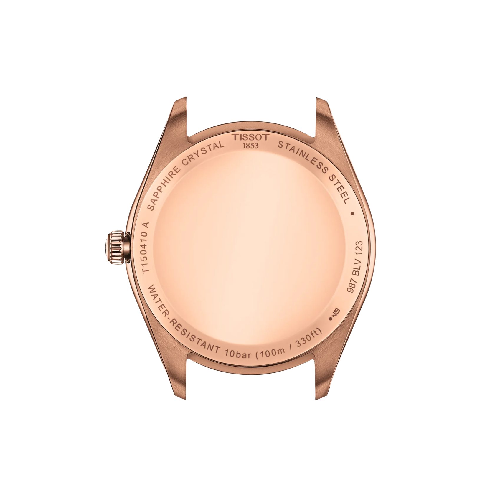 Montre Tissot PR 100 40mm, arrière du boîtier