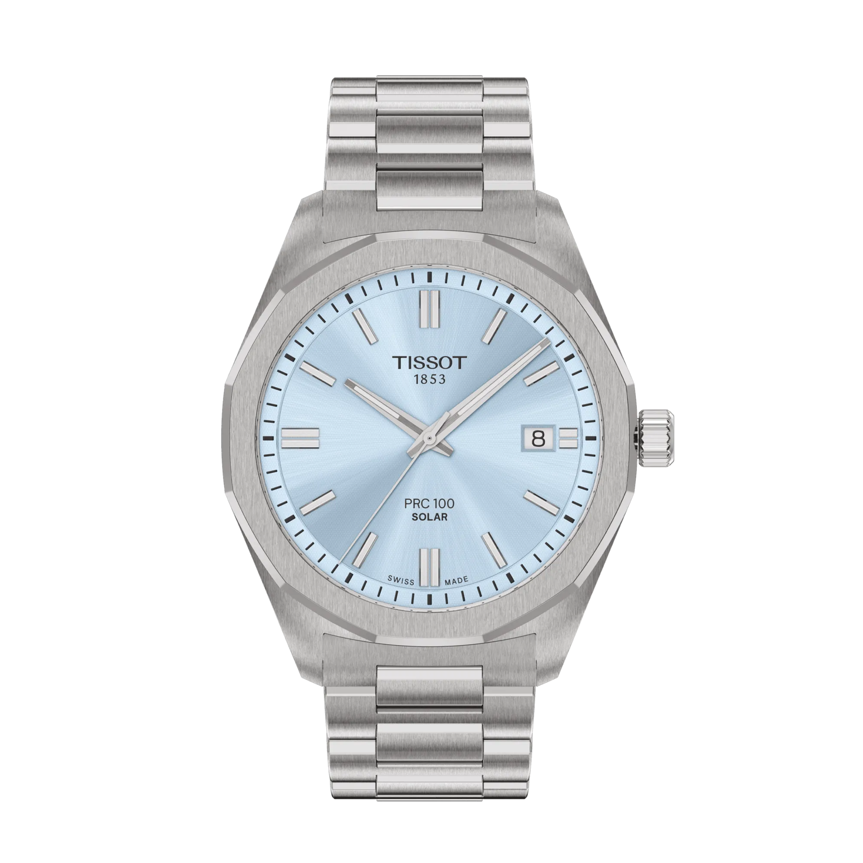 Montre Tissot PRC 100 Solar 39mm, cadran bleu