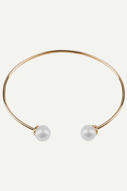 Bracelet Filo Di Luna or jaune 750/18 ct. avec 2 perles eau douce