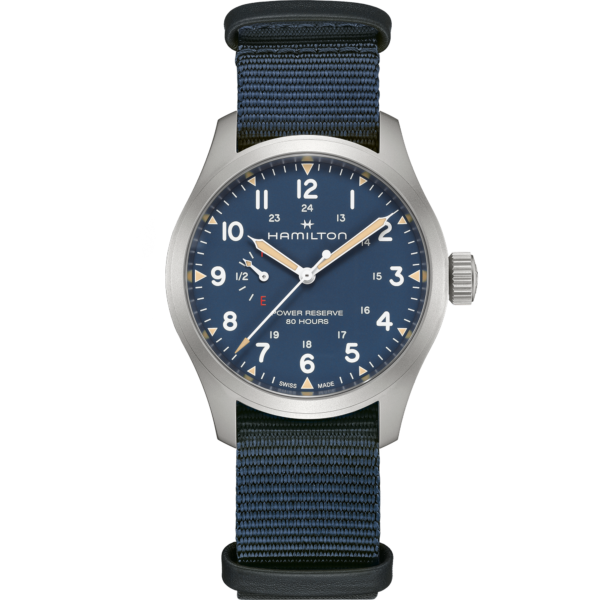 hamilton khaki field power reserve cadran bleu 40 mm H69509940