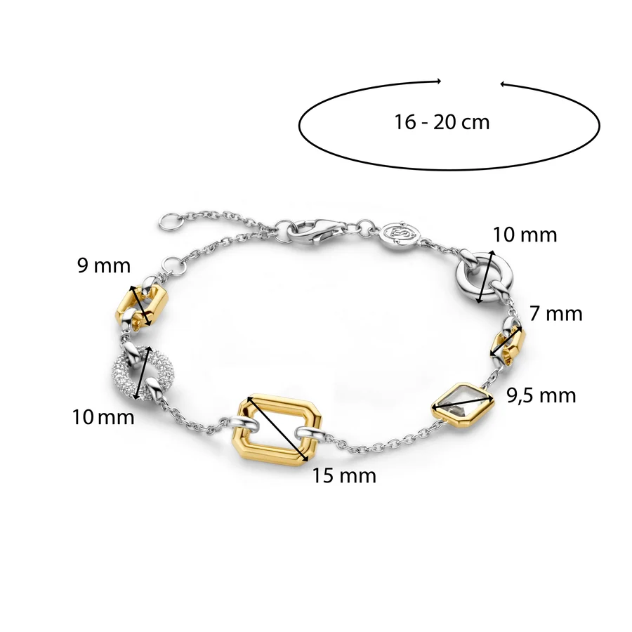 TI SENTO – Armband 925 Silber, gelbgoldplattiert – Bild 5