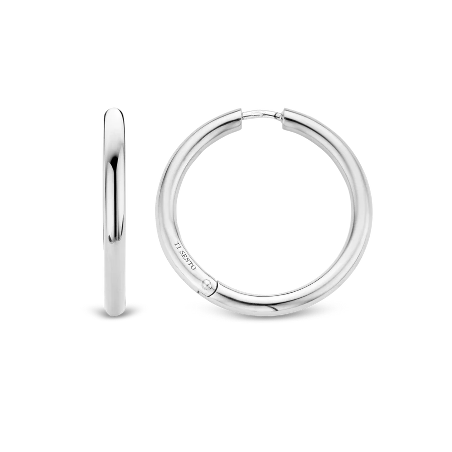 TI SENTO Klassische Creolen aus 925er Silber 30 mm – Bild 3