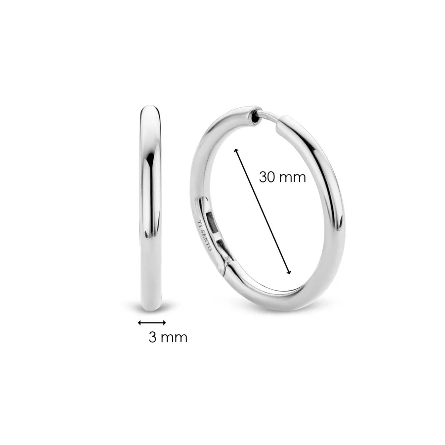 TI SENTO Klassische Creolen aus 925er Silber 30 mm – Bild 4
