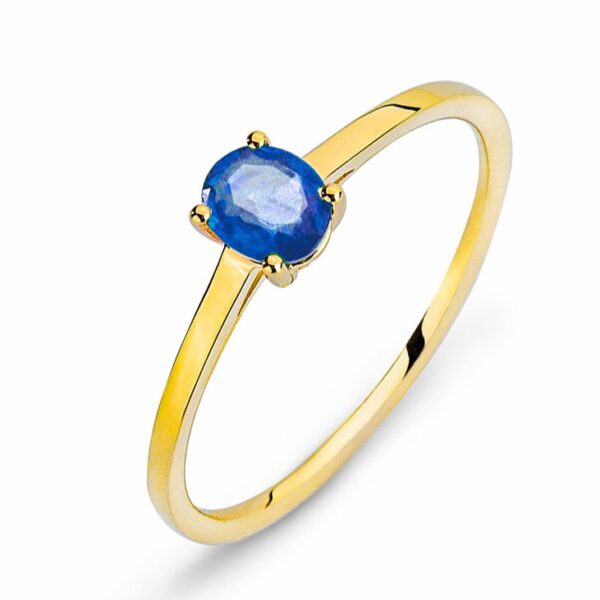 Bague or jaune 750/18 ct. saphir 0.39 ct.