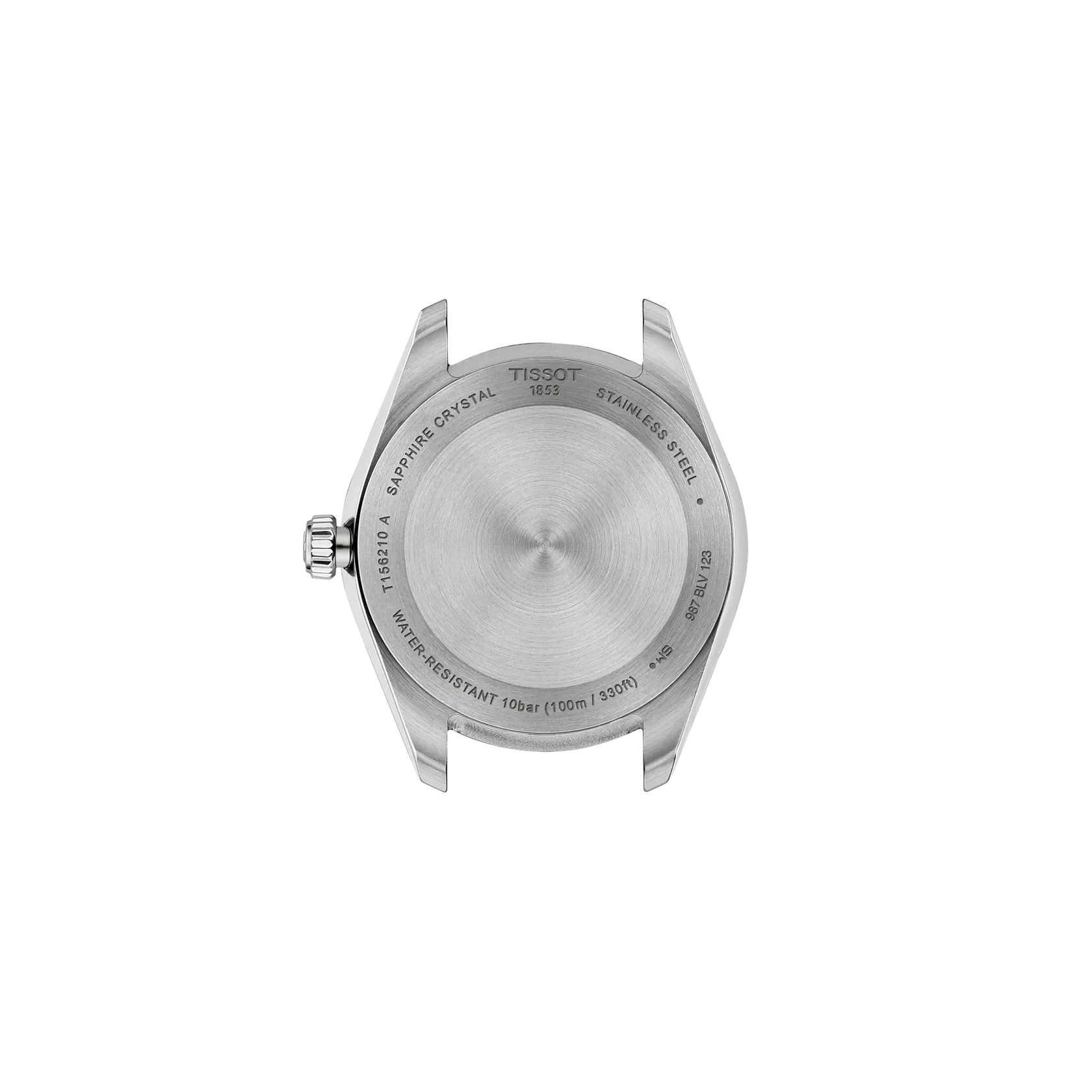Tissot-Uhrenrückseite aus Edelstahl
