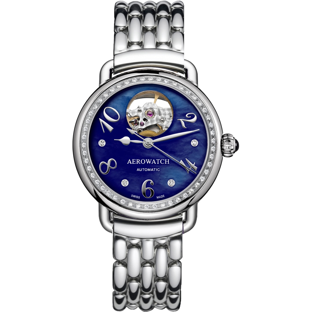Aerowatch 1942 Lady Elegance Automatic Diamonds 35mm